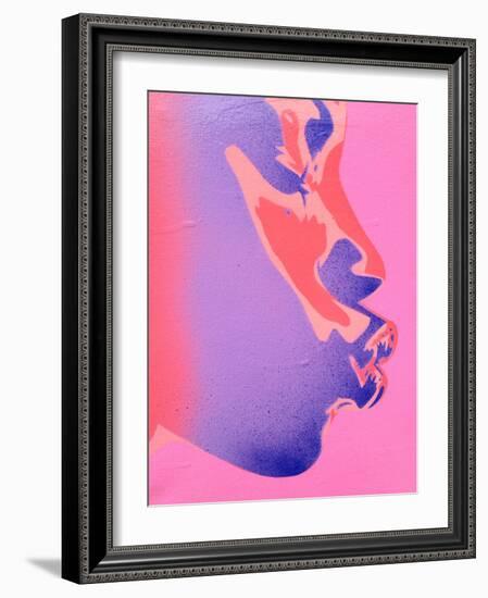 Pink Kiss-Abstract Graffiti-Framed Premium Giclee Print