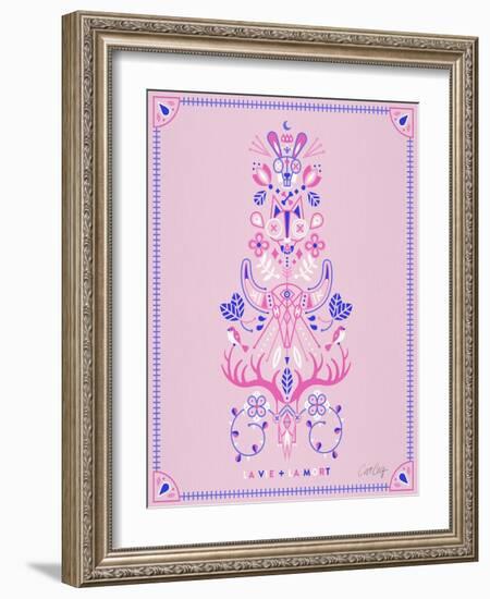 Pink La Mort-Cat Coquillette-Framed Art Print