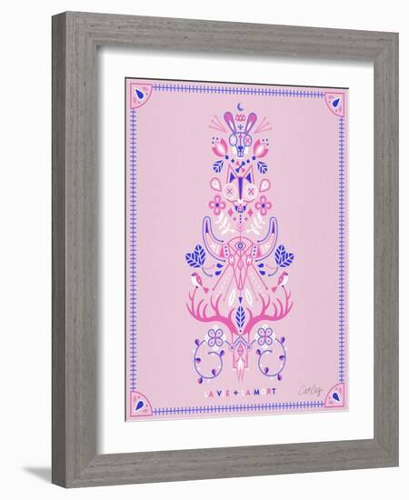 Pink La Mort-Cat Coquillette-Framed Art Print