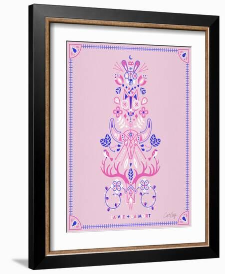 Pink La Mort-Cat Coquillette-Framed Art Print