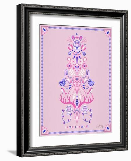 Pink La Mort-Cat Coquillette-Framed Art Print