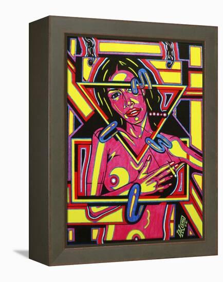 Pink Lady-Abstract Graffiti-Framed Premier Image Canvas