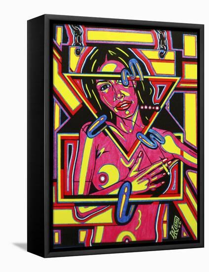 Pink Lady-Abstract Graffiti-Framed Premier Image Canvas