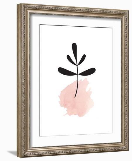 Pink Leaf-null-Framed Art Print