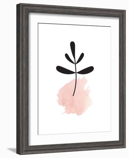 Pink Leaf-null-Framed Art Print