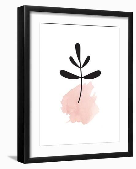 Pink Leaf-null-Framed Art Print