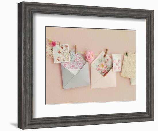 Pink Letters-Mandy Lynne-Framed Art Print