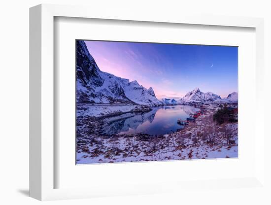 Pink Light Over Reine-Philippe Sainte-Laudy-Framed Photographic Print