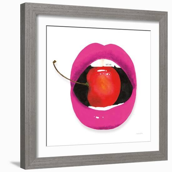 Pink Lips-Mercedes Lopez Charro-Framed Art Print