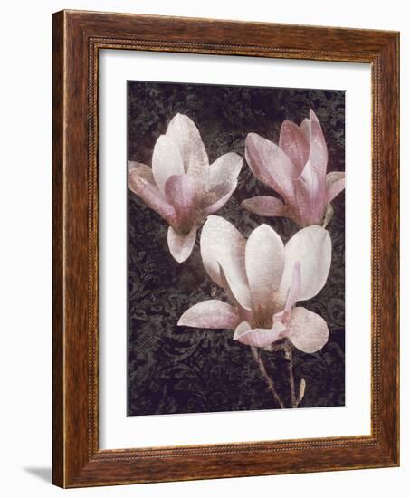 Pink Magnolias II-John Seba-Framed Art Print