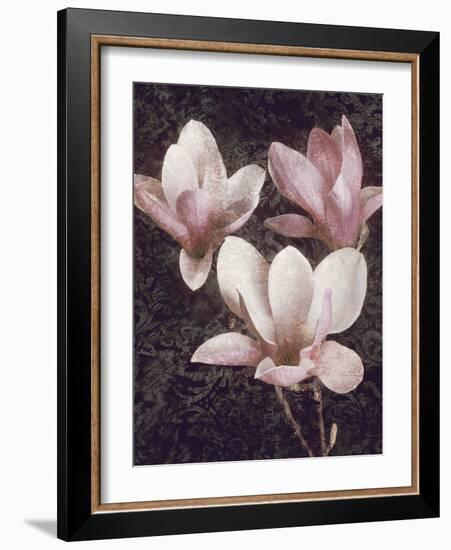 Pink Magnolias II-John Seba-Framed Art Print