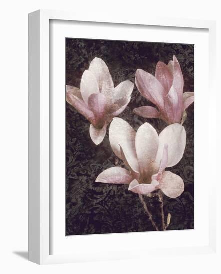 Pink Magnolias II-John Seba-Framed Art Print