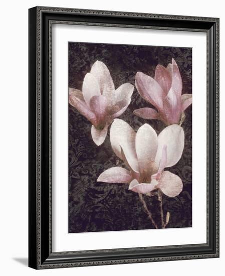 Pink Magnolias II-John Seba-Framed Art Print