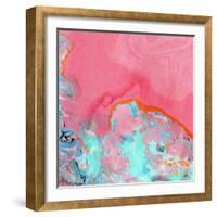 Pink Marble-Linda Woods-Framed Art Print