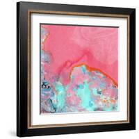 Pink Marble-Linda Woods-Framed Art Print