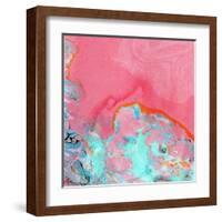 Pink Marble-Linda Woods-Framed Art Print