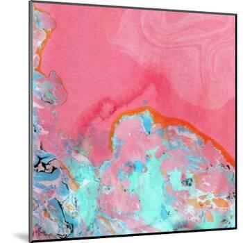 Pink Marble-Linda Woods-Mounted Art Print