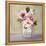 Pink Mason Jar Floral-House Fenway-Framed Stretched Canvas