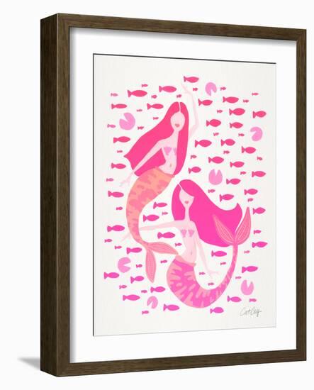 Pink Mermaids-Cat Coquillette-Framed Giclee Print