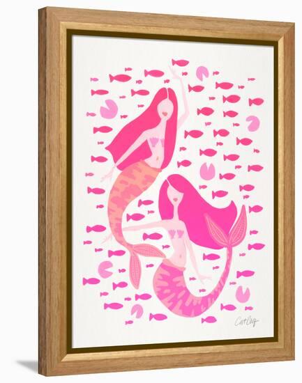 Pink Mermaids-Cat Coquillette-Framed Premier Image Canvas