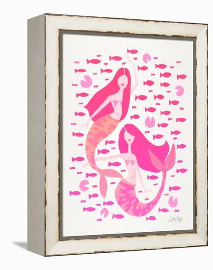 Pink Mermaids-Cat Coquillette-Framed Premier Image Canvas