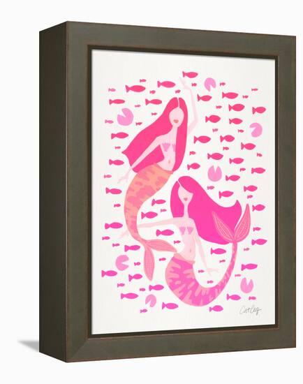 Pink Mermaids-Cat Coquillette-Framed Premier Image Canvas