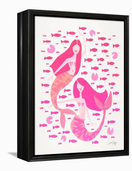 Pink Mermaids-Cat Coquillette-Framed Premier Image Canvas