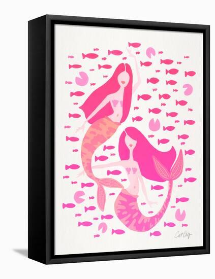 Pink Mermaids-Cat Coquillette-Framed Premier Image Canvas