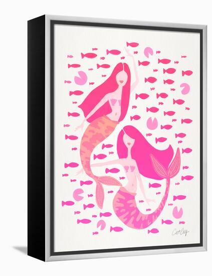Pink Mermaids-Cat Coquillette-Framed Premier Image Canvas