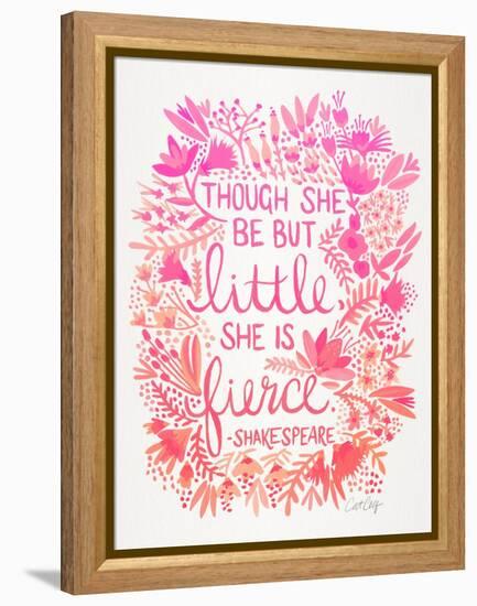 Pink Ombre Little Fierce-Cat Coquillette-Framed Stretched Canvas