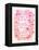 Pink Ombre Little Fierce-Cat Coquillette-Framed Stretched Canvas