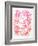 Pink Ombre Little Fierce-Cat Coquillette-Framed Art Print