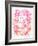 Pink Ombre Little Fierce-Cat Coquillette-Framed Art Print
