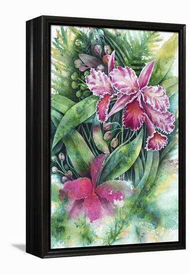 Pink Orchid-Michelle Faber-Framed Premier Image Canvas