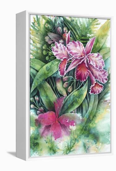 Pink Orchid-Michelle Faber-Framed Premier Image Canvas