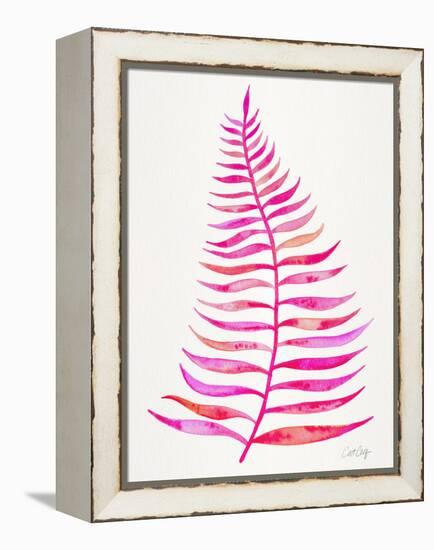 Pink Palm Leaf-Cat Coquillette-Framed Premier Image Canvas