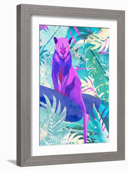 Pink Panther in the neon jungle-Sarah Manovski-Framed Giclee Print