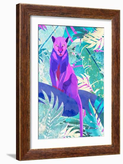 Pink Panther in the neon jungle-Sarah Manovski-Framed Giclee Print