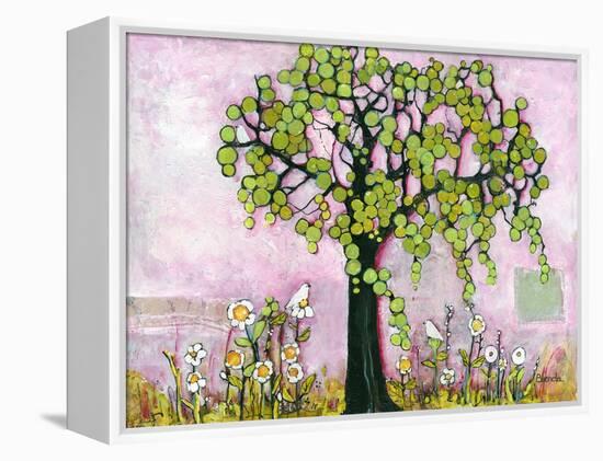 Pink Paradise Tree-Blenda Tyvoll-Framed Premier Image Canvas
