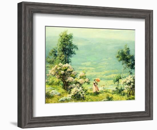 Pink Parasol, 1927-Charles Courtney Curran-Framed Giclee Print