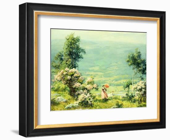 Pink Parasol, 1927-Charles Courtney Curran-Framed Giclee Print