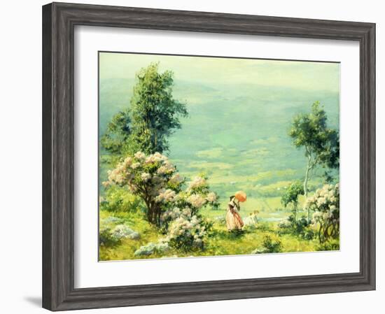 Pink Parasol, 1927-Charles Courtney Curran-Framed Giclee Print