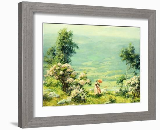 Pink Parasol, 1927-Charles Courtney Curran-Framed Giclee Print