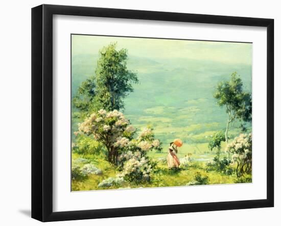 Pink Parasol, 1927-Charles Courtney Curran-Framed Giclee Print