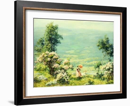 Pink Parasol, 1927-Charles Courtney Curran-Framed Giclee Print