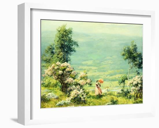 Pink Parasol, 1927-Charles Courtney Curran-Framed Giclee Print