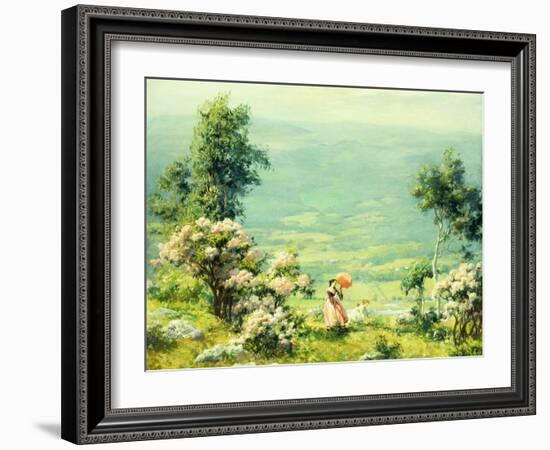 Pink Parasol, 1927-Charles Courtney Curran-Framed Giclee Print