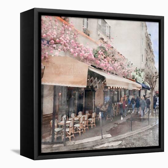 Pink Paris 2-RileyB-Framed Stretched Canvas