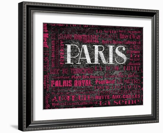 Pink Paris Type-Jace Grey-Framed Art Print