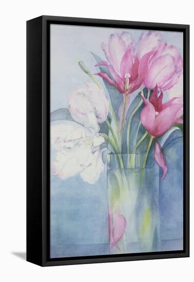 Pink Parrot Tulips and Marlette-Karen Armitage-Framed Premier Image Canvas